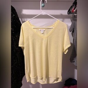 Athleta Yellow Short Sleeve Tee Top